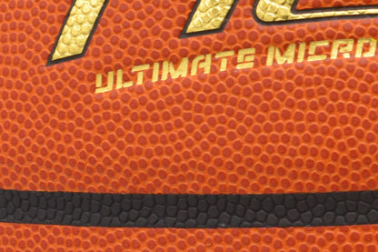 Ballon de Basket Techball HOF FIBA Compétition Intérieur Microfibre Golden Orange Ultimate Microfiber Technology Logo