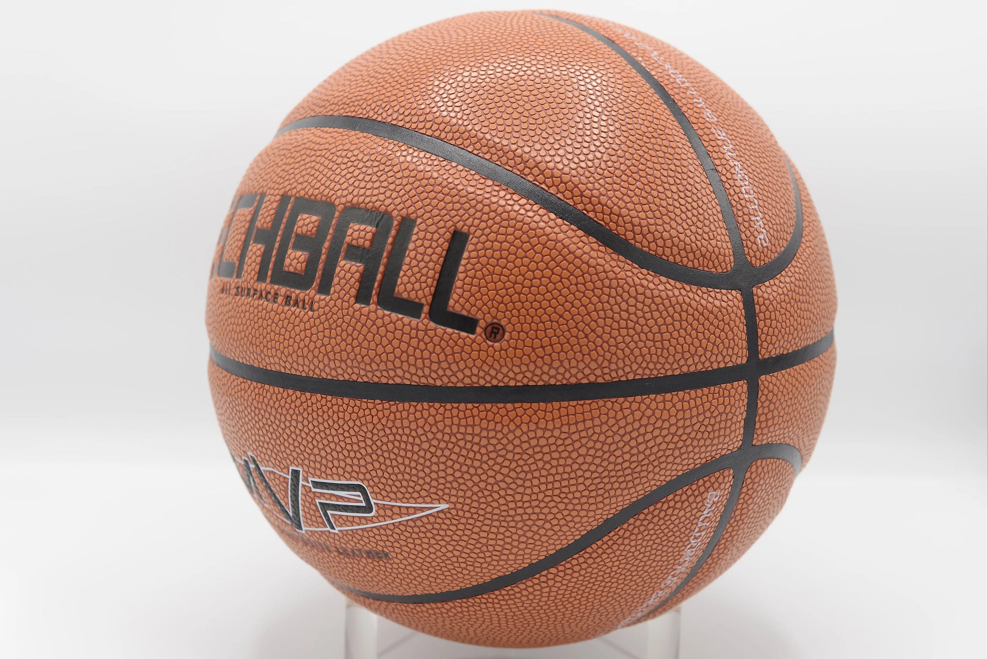 Ballon de Basket Techball MVP Interieur Exterieur Marron Cuire Composite Droite