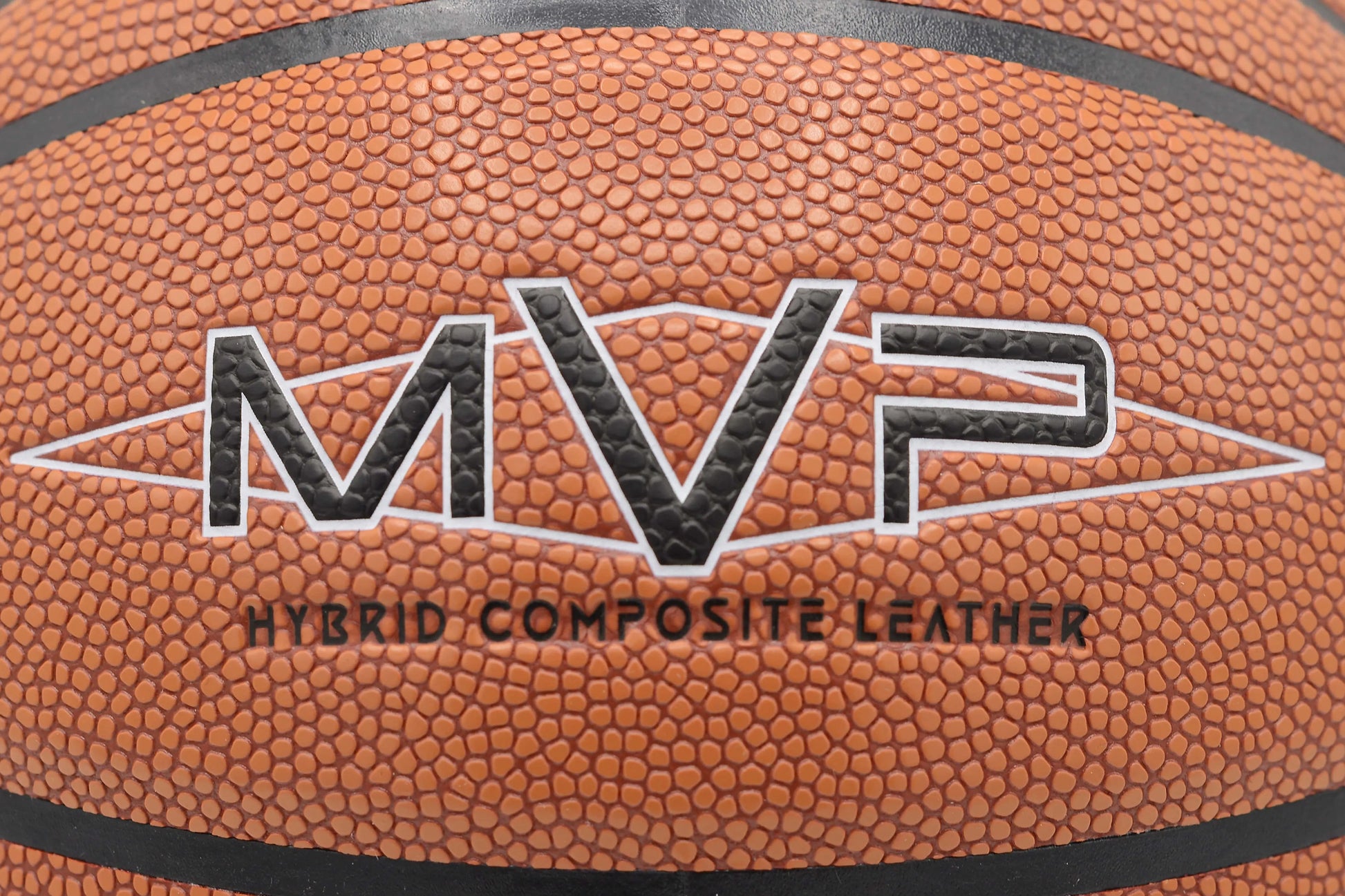 Ballon de Basket Techball MVP Interieur Exterieur Marron Cuire Composite MVP Logo