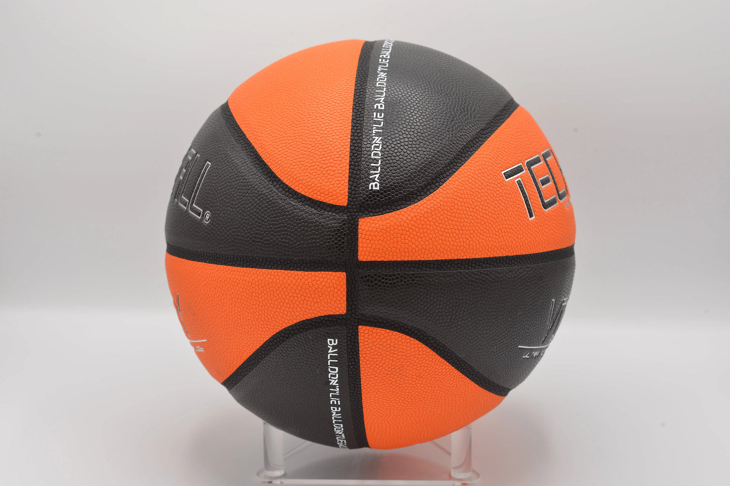 Ballon de Basket Techball VCTRY Ballhandling Performance Microfibre Orange Tiger et Noir Profil