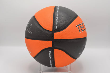 Ballon de Basket Techball VCTRY Ballhandling Performance Microfibre Orange Tiger et Noir Profil