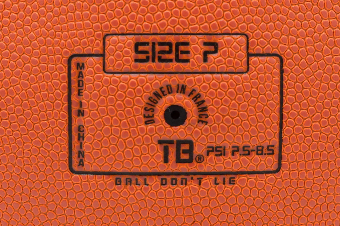 Ballon de Basket Techball VCTRY Ballhandling Performance Microfibre Orange Tiger et Noir VCTRY Size logo 