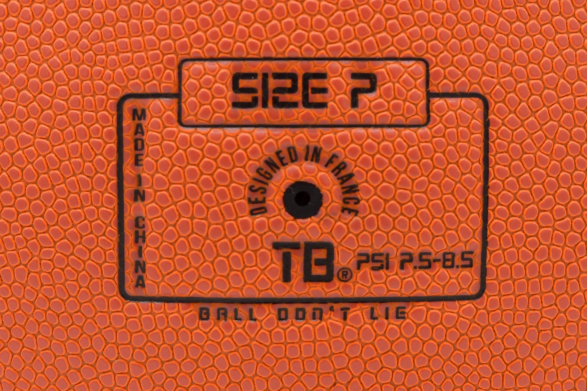 Ballon de Basket Techball VCTRY Ballhandling Performance Microfibre Orange Tiger et Noir VCTRY Size logo 